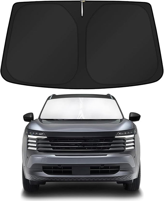 KUST Windshield Sun Shade for Chevy Chevrolet Equinox EV 2024-2025 2026 Custom Fit Sunshade Foldable Sun Protectors Interior Accessories Blocks UV Rays