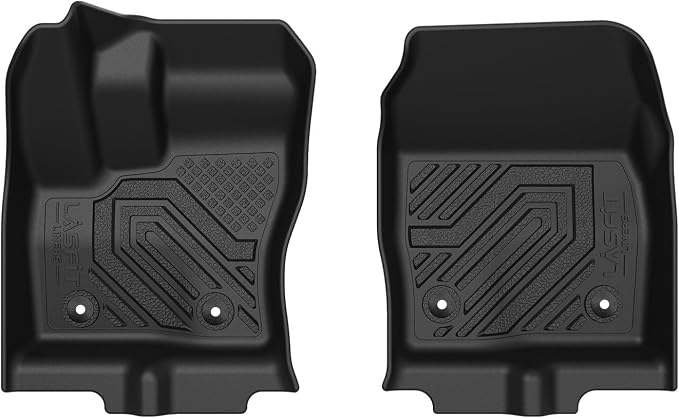 LASFIT Floor Mats for 2014-2021 Ford Transit Connect Vinyl Floor(Not for Carpet) with Floor Posts, All Weather Protector TPE Car Floor Liner for Transit Vans