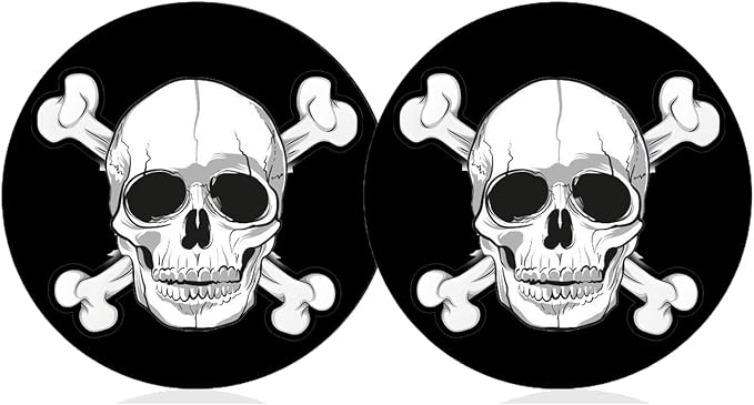 Car Cup Holder Coaster for Anime Skull Skeleton Silicone 2.75" Car Coaster Car Cup Holder Insert Coasters