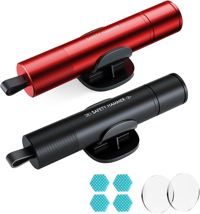 MOTORBUDDY Car Window Breaker Tool, 2-in-1 Window Breaker Seatbelt Cutter, Emergency Glass Breaker and Auto Escape Tool，Car Accessories