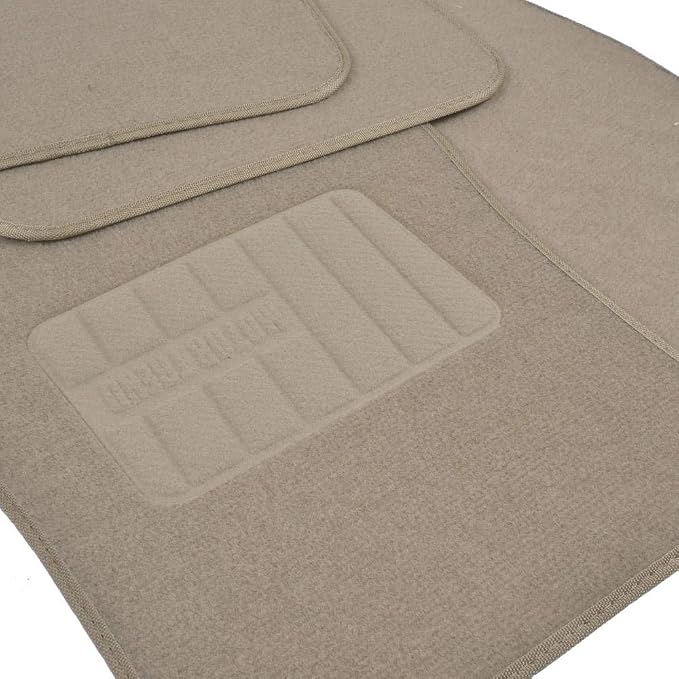 Motor Trend FatRug Premium Carpet Car Floor Mats - Thick Robust Auto Gear, Universal Fit for Your Car Truck or SUV, Beige