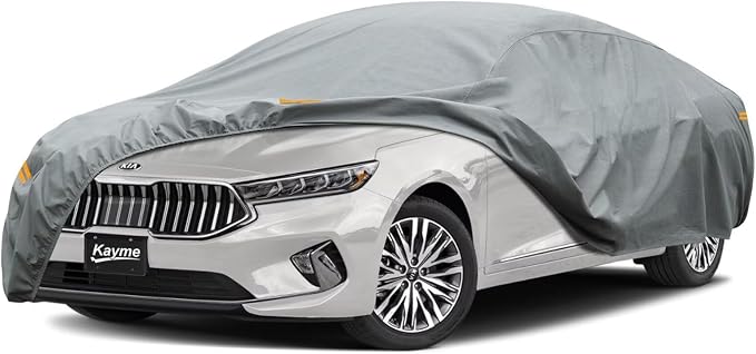Kayme Heavy Duty Car Cover Custom Fit Kia Cadenza Waterproof All Weather for Automobiles, Full Exterior Covers Sun Rain UV Protection.（Deliver About 3-10 Days）