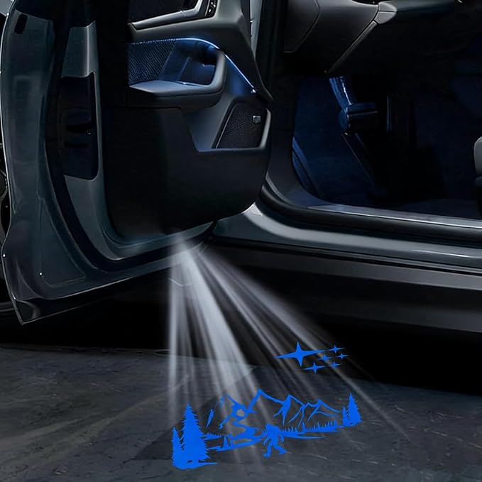 Car Puddle Lights, LED No Fade Car Door Lights Logo Compatible with Forester Outback Ascent Legacy XV 2P Blue