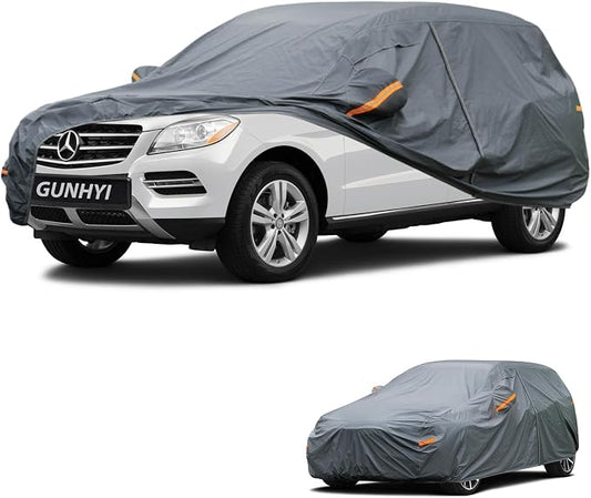 GUNHYI Premium Car Cover Custom Fit Mercedes-Benz M-Class, 16 Layers Heavy Duty Car Cover Waterproof All Weather with Zipper Door for Sun Rain Snow Dust Uv Protection