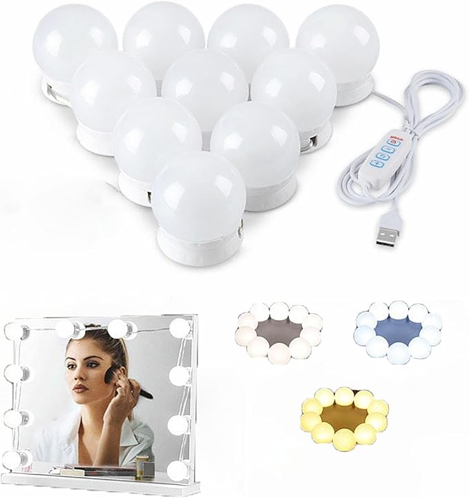 LED Vanity Lights for Mirror (10 Bulbs)