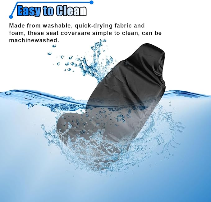 BDZMC Car Seat Cover Protector, Stain Resistant Car Front Seat Covers, Waterproof Car Seat Cover After Gym, Sweat Swimming, Car Seat Towel Covers for Cars, Trucks, SUVs (2PCS)
