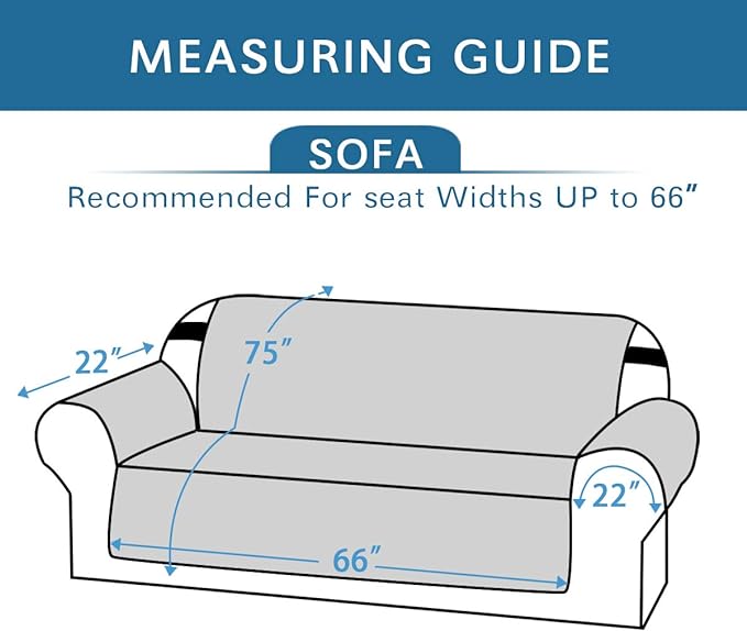H.VERSAILTEX Sofa Slipcover for Dogs/Cats/Pets Sofa Cover Quilted Furniture Protector with Non Slip Elastic Strap Water Resistant Sofa Covers Couch Covers Seat Width to 66" (Sofa, Red/Tan)