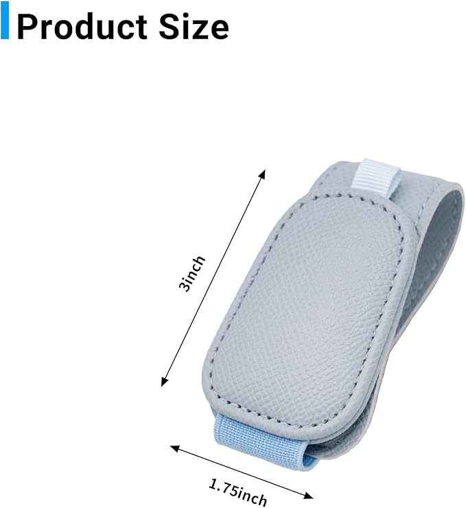 Yuoyar 2 Packs Magnetic Sunglass Holder for Car Visor (Blue) | Magnetic Interior Car Accessories
