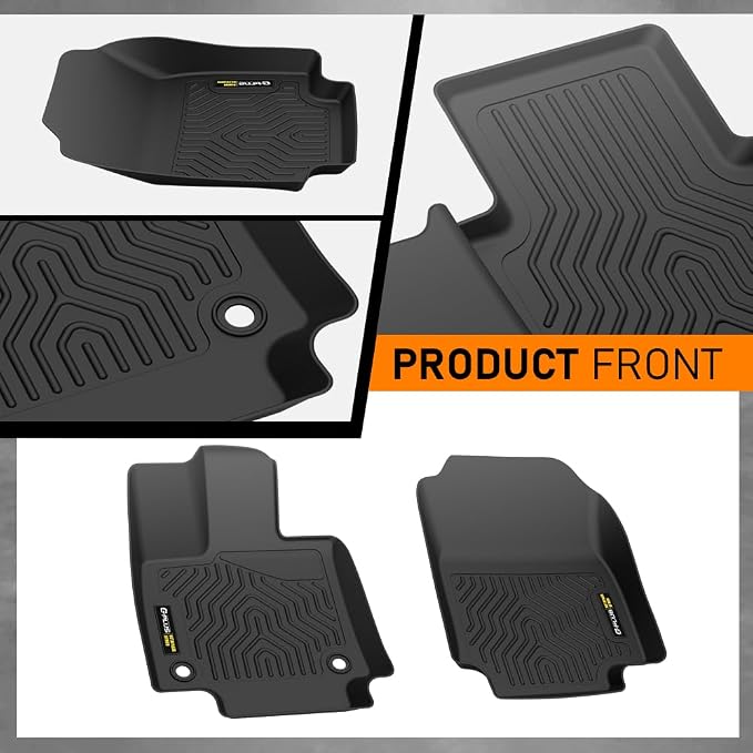 G-PLUS TPE Floor Mats Fit for Toyota RAV4 2019-2025 (Include Hybrid) | All Weather Protection,Non-Slip,Custom Fit Floor Cargo Liner,TPE Full Coverage,1st & 2nd Row,Black,3PCS