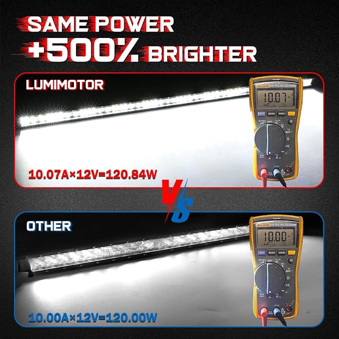 40 Inch Light Bar, Lumimotor 40 Inch Slim LED Light Bar 40000LM Spot Flood Beam Combo Off Road Driving Lights for UTV Truck SUV Pickup Roof