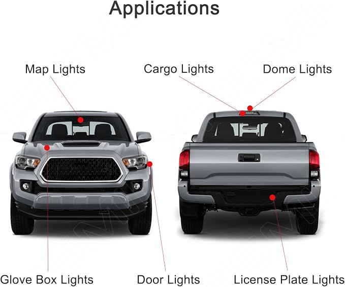 Xpismii 12 Piece 6000K White Interior LED Light Kit Package Replacement for Chevy Chevrolet Silverado/GMC Sierra 1999 2000 2001 2002 2003 2004 2005 2006, with Placement Diagram and Install Tool