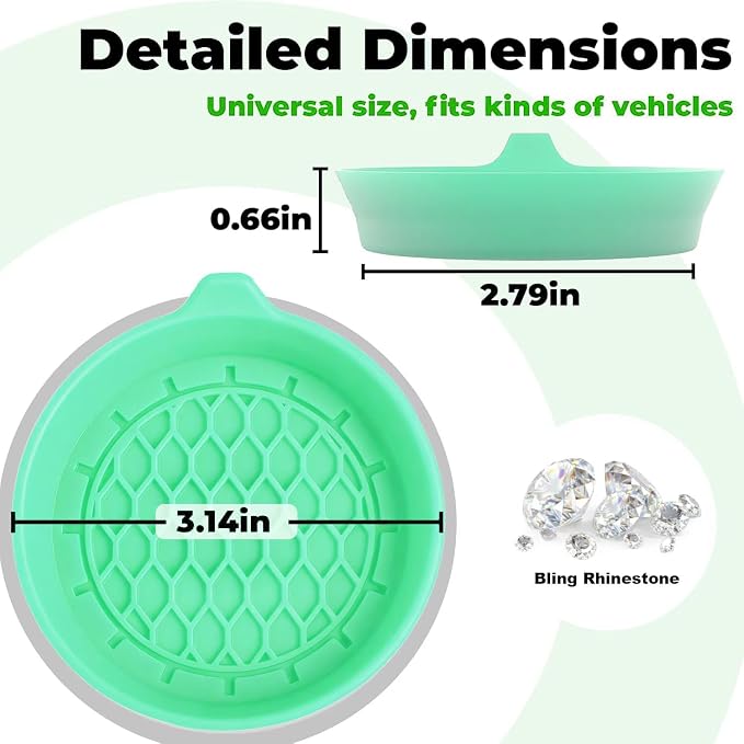 2 PCS Car Cup Coasters, Universal Cup Holder Coaster for Car Accessories, CupHolders Insert for Women Non-Slip Silicone Car Cup Holder Coasters