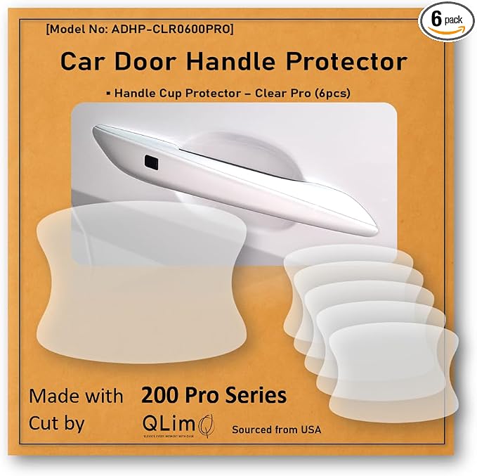 [3M]-6pcs(Pro) Customized Car Door Handle Cup Protector Made with 3M PPF | Made with 3M Paint Protection Film Pro Series, Sticker/Guard, Clear(Transparent), Anti Scratch, Universal Fit for Most Cars