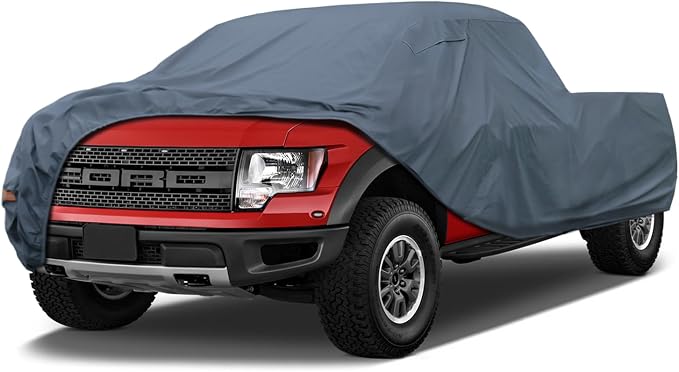 GUNHYI 16 Layers Truck Cover Waterproof All Weater, Heavy Duty Outdoor Pickup Truck Cover for Tacoma, Tundra, Titan, F-150, RAM 1500, Silverado 1500, Sierra 1500 etc. Length up to 228 inches.
