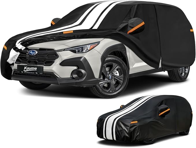 Kayme Heavy Duty Car Cover Custom Fit for Subaru CrossTrek/XV CrossTrek (2012-2026) Waterproof All Weather, Gift with Tape/Towel, Outdoor Full Exterior Cover Rain Snow Sun UV Protection.