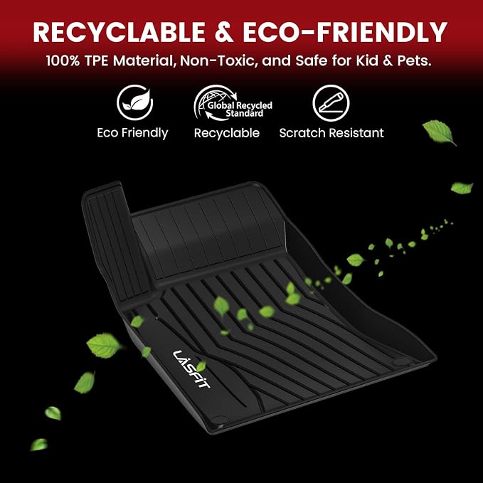 LASFIT Floor Mats for Mercedes Benz GLA 2015-2020 & CLA 2014-2019 250/45 | LASFIT Car Mats for GLA & CLA 250/45 AMG 2014-2020, All Weather TPE Non-Slip, 2 Rows