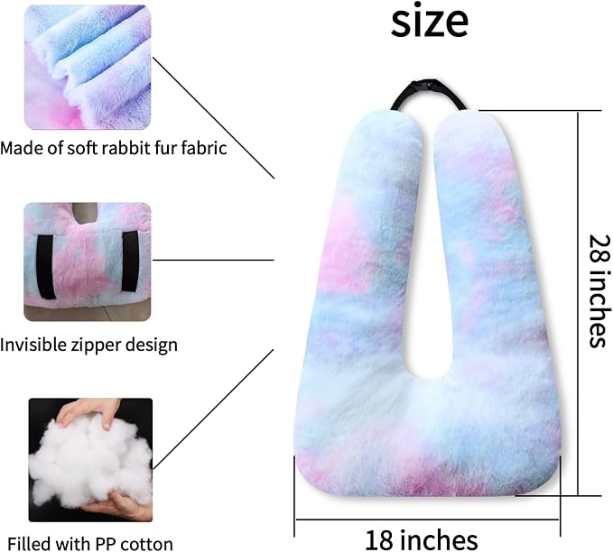 FHSGGP Travel Pillow Car Pillow Kid Car Sleeping Colorful Blue | The Sleeping Aid for Adults and Kids on Road Trips Kids Travel Pillow