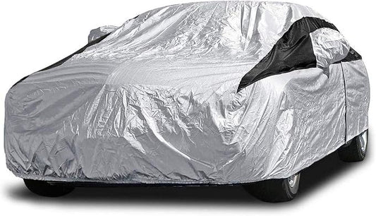 Titan Premium Multi-Layer PEVA Car Cover for Large Sedans 203-212". Waterproof, UV Protection, Anti-Scratch Protective Lining, Driver-Side Zippered Opening. Fits Avalon, XTS, 6-8 and More.