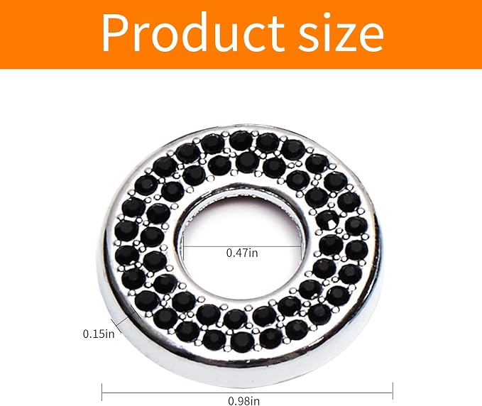 1 Pack 4 Pcs Bling Car Inner Door Lock Covers, Car Bling Accessories For Women Rhinestone, Rhinestones Pull Rod Bolt Decoration Covers Compatible With Mercedes-Benz A,B,C,D,E Class, Gla ,Glc (Black)