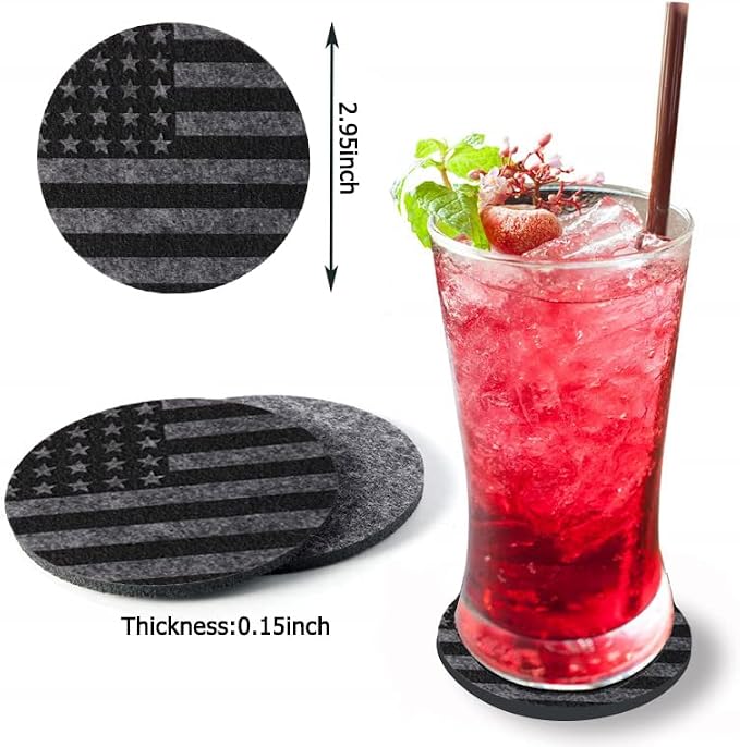 2 Pack Car Cup Holder Coaster,2.9 Inch Anti Slip Shockproof Car Cup Holders Coasters for Car Interior Accessories for Women Men (Gray Flag)