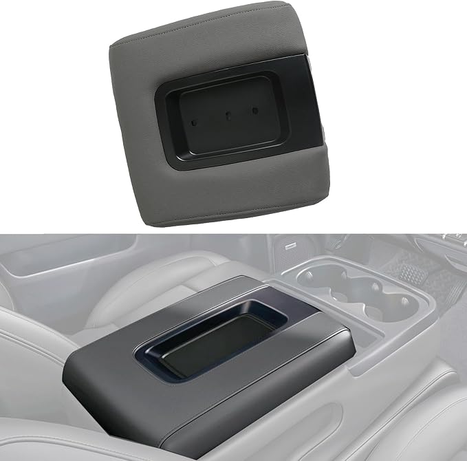 Front Seat Center Console Armrest Lid Gray Compatible with 2014-2019 Chevrolet Chevy Silverado Suburban Tahoe GMC Sierra Yukon XL Replaces 22881398