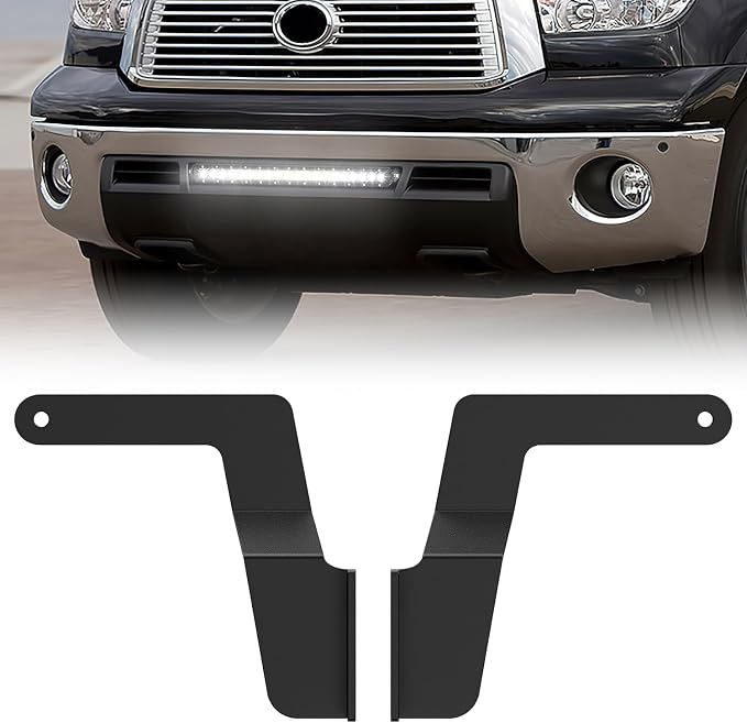 Nilight Front Lower Hidden Bumper Mounting Brackets for 25inch Single Row Straight LED Light Bar Compatible with 2007-2013 Toyota Tundra