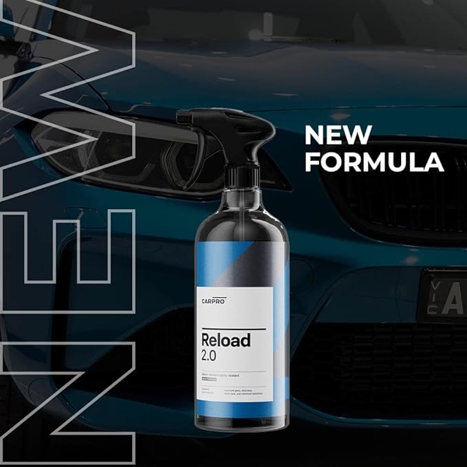 CARPRO Reload 2.0 Ceramic Spray Sealant - Liter (34oz) | Silica + Siloxane for Ceramic Coating, Super Hydrophobic, Self-Cleaning: Improved Gloss, Water Spot & Chemical Resistance