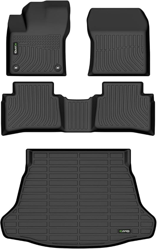 HAFIDI® Floor Mats & Cargo Liner for 2016-2022 Toyota Prius (Not for Prius Prime & Prius v & Prius c) Car Mats for Prius All Weather Floor Liners Protection TPE Automotive Accessories - Black