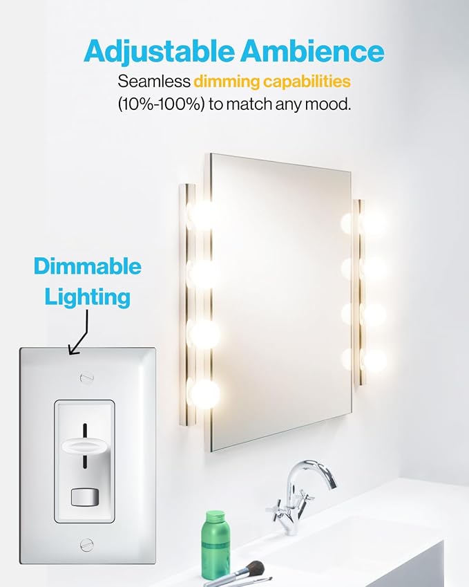 Sunco 12 Pack G25 LED Light Bulbs Globe Bathroom Light Bulb, 450 LM, 5000K Daylight, 6W (40W Equivalent), Dimmable, Mirror Vanity Decorative Bulb, E26 Base, UL