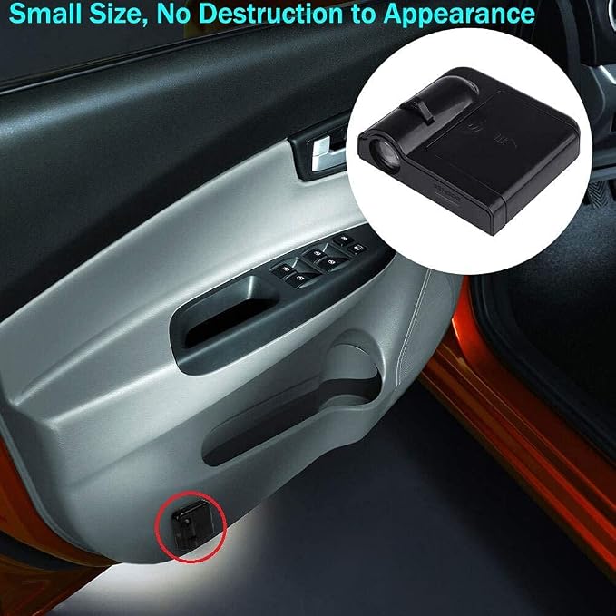 2PCS Car Door Light Logo Projector Wireless Car Door Projector Universal Fit for Most Cars/Trucks/SUVs Car Accessories (light-Car-4x4)