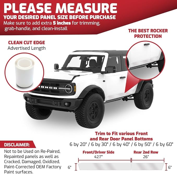 [ARMOR UP] 6"x120" Bulk Roll Clear Paint Protection Film for Cars, Trucks - 8-mil TPU Automotive Protector Wrap for Bumper, Headlamps, Hood - Non-Yellowing, Self-Healing, UV Protection, Gloss Top Coat