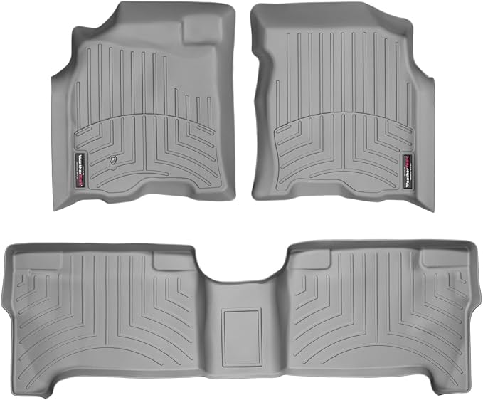 WeatherTech Custom Fit FloorLiners for Toyota Tundra, Tundra, Tundra - 1st & 2nd Row (46030-1-2), Grey
