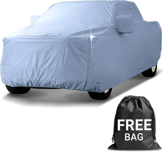 iCarCover 30-Layer Premium Truck Car Cover Waterproof All Weather | Rain Snow UV Sun Protection Full Car Covers | F-250 Super Duty, Ram 1500 Classic, Silverado, Sierra 2500, Size T80 (See Size Chart)