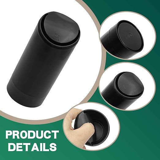 1 PCS Car Trash Can with Lid, 2.5" x 6.2" Soft Silicone Embedded Durable Vehicle Storage, Car Trash Can Cup Holder, Suitable for Most Cars, SUVs and Trucks (Black)
