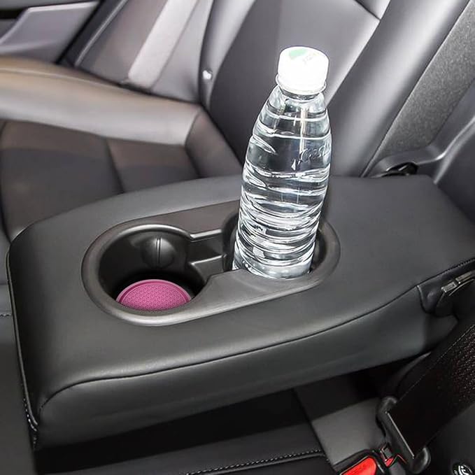 XINLIYA Car Cup Holder Coaster, 4 Pack 2.78 Inch Diameter Non-Slip Universal Insert Coaster, Durable, Suitable for Most Car Interior, Accessory for Women and Men (Pink)