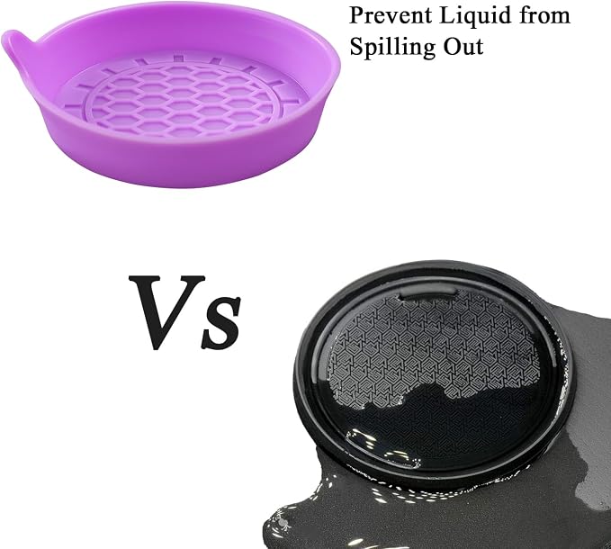 Amooca Automotive Cup Holders Universal Car Cup Coaster Waterproof Non-Slip Sift-Proof Spill Holder Car Interior Accessories 2 Pack Purple