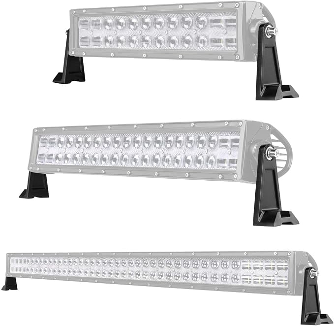 Side Brackets, AKD Part Light Bar Mounting Brackets Kit Universal Side Mount Offroad Truck LED Bar Mounts 2 Pack