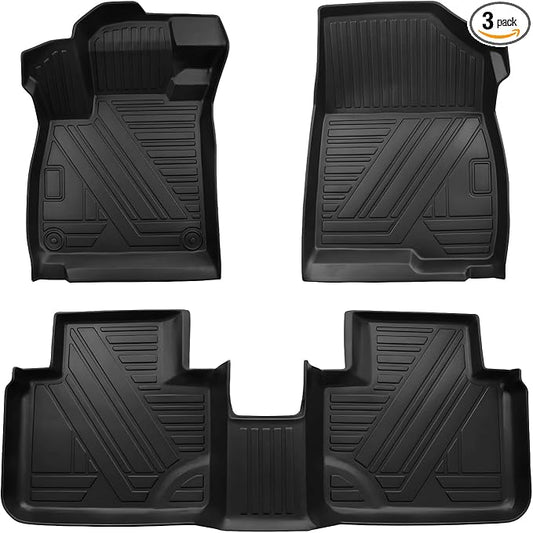 Accord Floor Mats Compatible with 2022 2021 2020 2019 2018 Honda Accord，All Weather Protection Waterproof Durable Anti-Slip Odorless Custom-fit TPE Floor Liner Front and Rear Row Set Black
