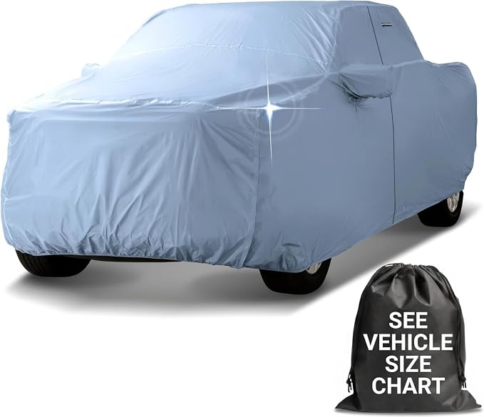 iCarCover 30-Layer Premium Truck Car Cover Waterproof All Weather | Rain Snow UV Sun Protection Full Car Covers | F-150 250, C/K 3500, Silverado, Ram, Tundra, Sierra, Titan, Size T70 (See Size Chart)