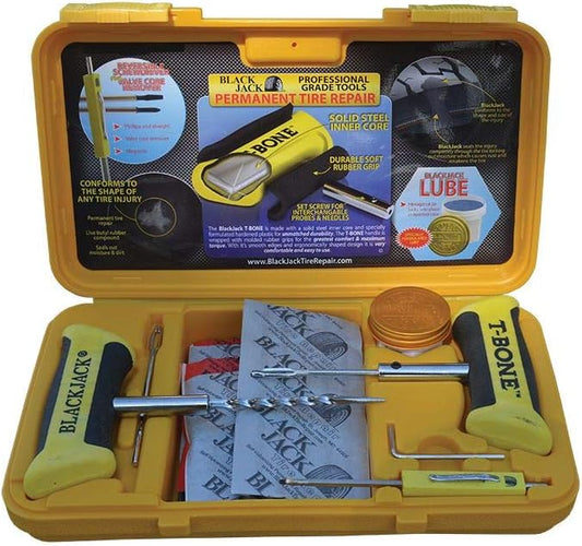 BlackJack Tire Repair Kit with T-Bone Handles (Gold) | Professional Grade
