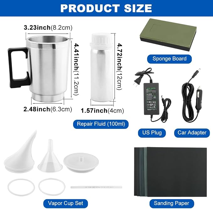 Saycker Car Headlight Restoration Kit, Auto Headlight Lens Polish Repair Kit Atomizing Cup Headlight Renovation Tool Auto Restore Kit, Headlight Restoration Wipe & Washer Kit