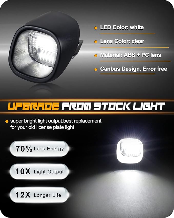 NDRUSH Led License Plate Lights Tag Lamp Assembly with Socket Compatible with Chevy Blazer S10 Gmc Jimmy Sonoma Oldsmobile Bravada