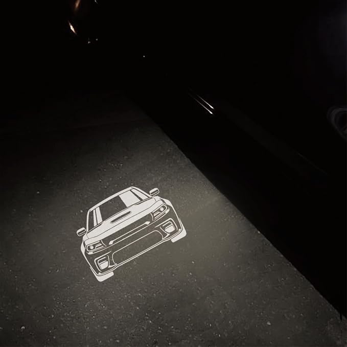 2Pcs Car Door Logo Lights Compatible with Charger 2010-present Puddle Lamps Projector Laser Door Shadow Light Puddle Lights Accessories (P3)