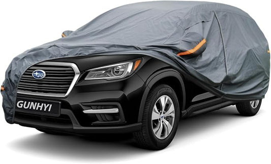 GUNHYI Premium Car Cover Custom Fit Subaru Ascent, 16 Layers Heavy Duty Car Cover Waterproof All Weather with Zipper Door for Sun Rain Snow Dust Uv Protection