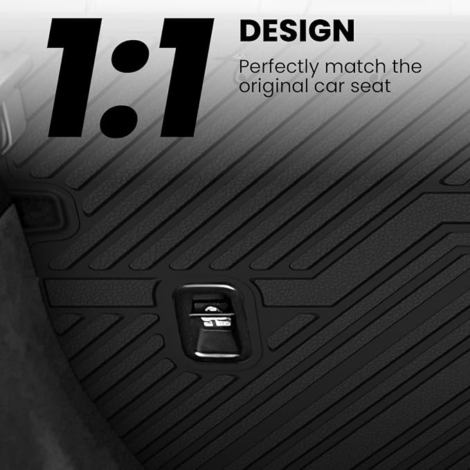 LASFIT All Weather Floor Mats for Honda Civic 2022-2026 - Back Protector | 3D laser custom fit for 22-26 Civic(Only fit Hatchback) | Flexible non-curl recyclable TPE | anti-slip & easy wash