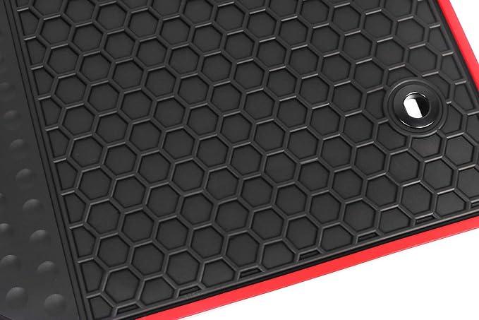 Car Floor Mats Custom Fit for Toyota Camry 8th 2018 2019 2020 2021 2022 2023 2024 Rubber Black Red Car Floor Liners Set All Weather Season Protection Heavy Duty Odorless