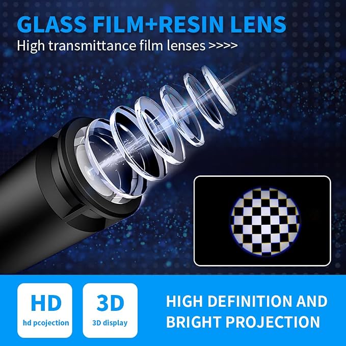 2 pcs LED Car Door Logo Lights Courtesy Projector Laser Puddle lamp Ghost Shadow Light Accessories Compatible with r55/r56/r57/r58/r59/r60/r51/f54/f56/f55/f60 (06)