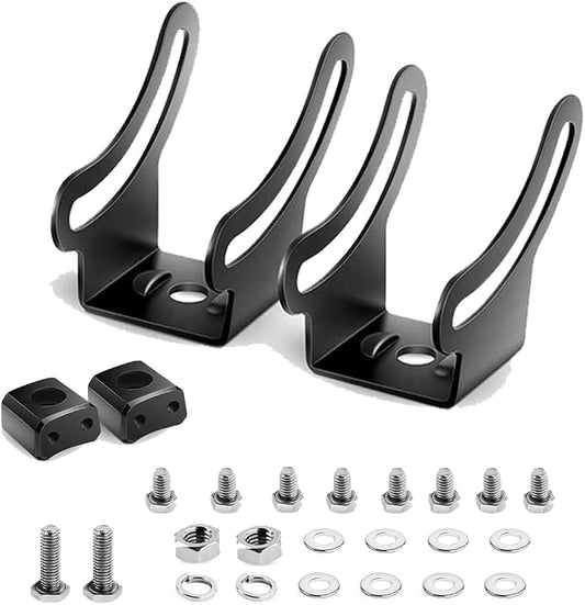 Slide Brackets - LEDOPPO Light Bar Mounting Brackets Kit, Universal Adjustable Bottom Mount Offroad Truck LED Bar Work Light Pods Base Bracket,2 Pack,Black