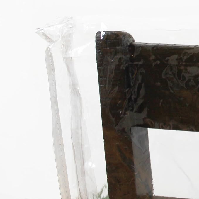LAMINET Heavy-Duty Clear Chair Protectors - Protects Your Dining Room Chair All-Over from Dust, Dirt, Spills, Pet Hair/Dander, and Claws! Fits Chairs Up to 41”BH x 20" FH x 20”W x 22" D - Set of 4