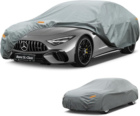 Kayme Heavy Duty Car Cover Custom Fit Mercedes Benz SL Class SL350 SL400 SL550 SL43 SL55 SL63 (1970-2026), Waterproof All Weather for Automobiles, Full Exterior Covers Sun Rain UV Protection.
